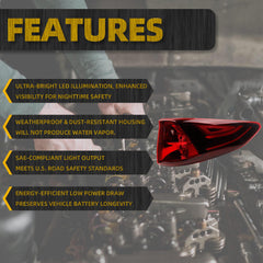 Right Passenger Side Tail light Assembly Compatible With 2023-2024 Honda Odyssey Rear Light TailLamp Replace# 33555THRA11 HO2805131