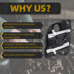 Front Right Passenger Side Power Window Regulator and Motor Assembly Compatible with Kia Optima 2014 2015 2.0L 2.4L Replaces 82481-2T510 82481-4C500 (6 Pins)