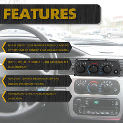 HVAC Climate Control Module A/C Air and Heater Conditioning Control Switch Panel Compatible with 2001-2006 Chrysler Sebring Dodge Stratus Replaces# 599-149