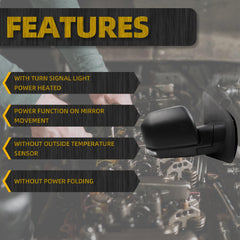 Side Mirror Assemble Compatible with Ford F150 2015 2016 2017 2018 Right Side FL3Z-17682-CB FL3Z-17682-BA FL3Z-17682-CA FL3Z-17682-CH RH 6 Pins