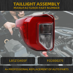 Left Driver Side Tail light Compatible With 2020-2024 Ford Explorer Halogen+LED Rear Light Replace# LB5Z13405F FO2800275