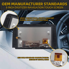 8" Touch Screen Navigation Radio Glass Compatible with Mazda CX-9 CX9 2016-2019 Replaces# TK49-611J0 TK49-611JB TK49611J0A TK49611J0B, 8 inch LCD Display