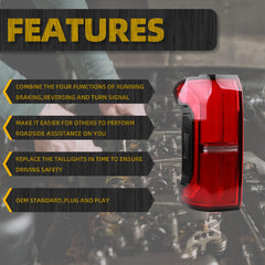 Tail Light LED (With Tailgate Switch) Compatible With 2024 2025 Toyota Tacoma Taillight Assembly Rear Lamp Left Driver Side 81560-AK010