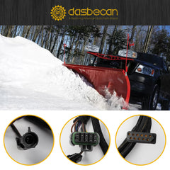 22413 11 Pin Vehicle Side Light Wiringharness with Dust Cover Compatible with Western SnowEx Fisher Blizzard Plows Replace# 26357