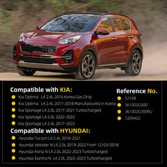 Starter Motor Compatible with Kia Optima 2016-2018 L4 2.4L Sportage 2017-2021 2.0L,Hyundai Tucson Veloster N Elantra 2018-2023 12V 1.2KW CW Replace# 52168 361002G300 361002G300RU