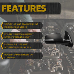 Side Rear View Mirror Compatible with 2018-2019 Chevy/Chevrolet Traverse Power Heated Turn Signal Door Rearview Mirror Passenger Right GM1321600 84498309(7pin)