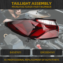 LED Tail Light Compatible with 2019-2022 Chevrolet Blazer Taillight Rear Lamp Left Driver Side Replace #84587611