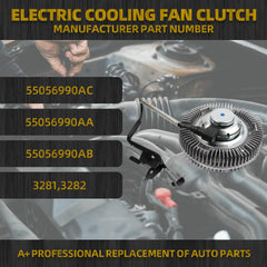 Electric Radiator Cooling Fan Clutch 3282 Compatible With Cummins diesel 5.9L 6.7L L6 Dodge Ram 2500 3500 4000 4500 5500 Replaces# 55056990AC 55056990AA 55056990AB