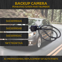 Rear View Backup Camera Compatible with Dodge Dart 2013 2014 2015 2016 Parking Assist Reverse Back up Camera Replaces# 56038990AA 56038990AB 56038990AC 1WY78GW7AA
