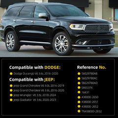 Starter Compatible with Dodge Durango 2016-2020 3.6L Jeep Gladiator Grand Cherokee Wrangler JL 2016-2024 3.0L Replaces# 56029780AB 56029780AD