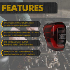 Left Led Tail Light Assembly Compatible with 2022-2024 Ford Expedition Limited/Platinum Rear Lamp Taillight Driver Side Black Trim Replace#NL1B-13B505-CD NL1Z13405B