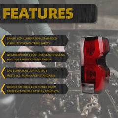 LED Tail Light Assembly Compatible with 2023-2025 Chevy/Chevrolet Colorado ZR2 Z71 Taillight Rear Lamp Right Passenger Side Bulb Included Replace#GM2801326 85651745