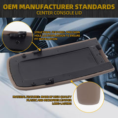Center Console Lid Compatible with Ford Explorer 1995-2001 Ford Explorer Sport(3-Door) 2001-2003 Ford Explorer Sport Trac 2001-2005 Mercury Mountaineer 1997-2001 Tan Replace 924-883
