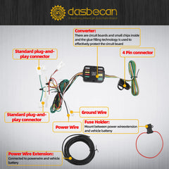 56261 Trailer Wiring Harness Compatible with 2015-2020 Toyota Sienna Excluding SE 4-Pin Connector Towing Wiring Kit