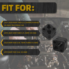 Rear Exhaust Pipe Support Isolator Muffler Rubber Hanger Vibration Dampener(2PCS) Compatible With Ram 1500 Truck 2019-2025 Replace# 68519121AA 68335439AA 68410310AA 68410310AB