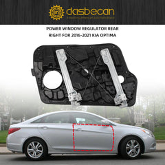 Front Right Passenger Side Power Window Regulator with Panel Compatible with Hyundai Sonata 2011 2012 2013 2014 Sedan Replaces 752-929 82481-3Q000 Without Motor