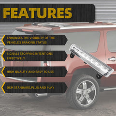 LED 3rd High Mount Brake Light White Carge Light Compatible with 2000-2006 Chevrolet Suburban 1500/2500 Tahoe GMC Yukon 1500/2500 Replaces# 15170955 923-203 GM2890107