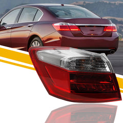 LED Tail Light Assembly Compatible with 2013-2015 Honda Accord Sedan EX-L Touring Rear Lamp Taillight Left Driver Side Replace# 33550T2AA12