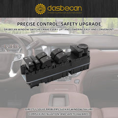 20835552 Power Window Door Lock Switch Driver Side Compatible with 2007-2014 Chevy Tahoe Avalanche Silverado Suburban/GMC Sierra Yukon 1500 2500 3500 Replaces# DWS177 1S15733