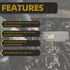 Gray Right Passenger Side Sun Visor Compatible with 2010-2023 Lexus GX460 2009-2023 Toyota Land Cruiser Prado KDJ155 /KDJ150 Replace# 74310-0G030-B0