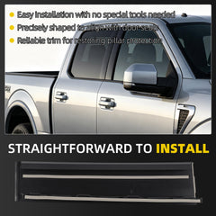 Front Door B-Pillar Trim Compatible with Ford F150 F250 F350 Right 2015-2026 F150 F150 Lightning F250 F350 Super Duty,OE#FL3Z-1520554-BD,Right Passenger Side Door B-Pillar Trim Molding Black