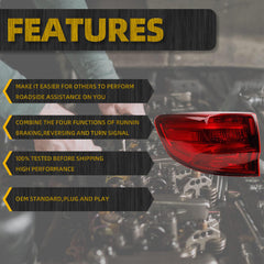 LED Tail light Compatible with 2014-2020 Acura MDX Taillight Rear Lamp Left Driver Side Replace# 33550TZ5A02 AC2804103