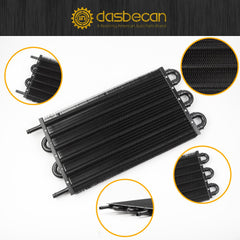 5/16" Transmission Oil Cooler Ultra-Cool Tube and Fin Transmission Cooler Black Compatible with Chevrolet Ford Dodge Ram 6 PASS