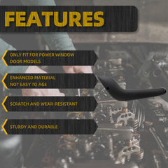 Left Driver Side Interior Door Pull Handle Replacement for Ford Fiesta 2011-2020 Only Fit for Power Window Relaces# D2BB-5420183-1A31 Black