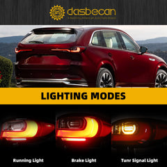 Halogen Tail Light Assembly Compatible with 2024 2025 Mazda CX-90 Rear Lamp Taillight Right Passenger Side Replace# KMV751150 KMV7-51150