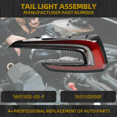 4Pin Passenger Side Tail Light Compatible With 2024-2026 Tesla Model 3 Right Side LED Rear Lamp Replaces# 1691500-00-F 169150000F (Yellow Signal)