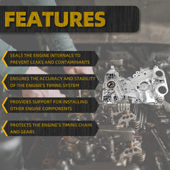 25199424 Engine Timing Cover Compatible with Chevy Sonic 2012-2017, Chevy Cruze 2011-2016, Chevy Trax 2013-2020, Buick Encore 2013-2017 Replaces# 55562788