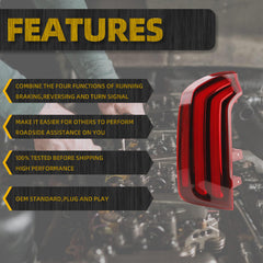 Left Driver Side Full LED Tail light Compatible With 2020-2022 Kia Telluride Ex Sx Sport Taillight Assembly Replace# KI2804165 92401S9100