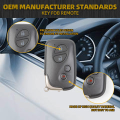 Key Fob Remote Compatible with Lexus GS350 Lexus GS430 GS460 GS450h LS460 LS600h IS250 IS350 ES350 GS300 Replaces 89904-30270 89904-50380 4 Button Keyless Entry Remote Control FCC ID HYQ14AAB