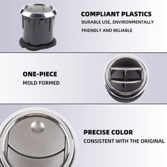 Dashboard Air Conditioning AC Heater Vent 4pcs Compatible with Lincoln MKZ Zephyr Ford Fusion Mercury Milan 2006-2009 Replaces# 8H6Z19893AA 8H6Z-19893-AA glossy silver