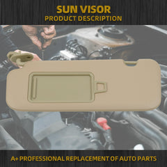 Left Driver Side Sun Visor Compatible with Hyundai Elantra AD(Sixth Gen) 2017 2018 2019 2020 Replace 85210-F0100TTX Beige Without Light