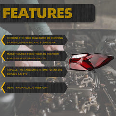 LED Tail Light Compatible with 2019-2022 Chevrolet Blazer Taillight Rear Lamp Right Passenger Side Replace #84587612