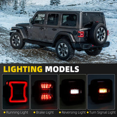 Dasbecan Tail Light Compatible With 2018-2026 Jeep Wrangler Driver Side