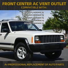 2Pcs Front Dash Air Vent Grille Compatible with 1997-2001 Jeep Cherokee XJ; 1997-2006 Wrangler TJ Center Console Air Vent Replace# 5FS10LAZAB 5FS10LAZ