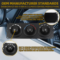 F21-1013-11-000 A/C Heater Climate Control Module Panel Compatible with 2006-2023 Kenworth Paccar with Sleeper Replace# F21101311000