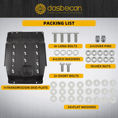 Transmission Skid Plate Compatible with 2015-2022 Ford F150 2.7L 3.3L 3.5L 5.0L TURBO W/Skid Plate 3D Manganese Steel