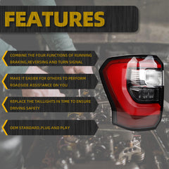 LED Tail Light Compatible with 2018-2021 Ford Expedition Taillight Rear Lamp Left Driver Side Replace JL1Z-13405-H