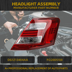 LED Halogen Tail light Compatible with 2013-2019 Ford Taurus Taillight Rear Lamp Right Passenger Side Replace# DG1Z13404AA FO2805108
