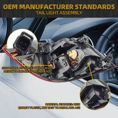 Right Passenger side LED Tail Light Assembly Compatible with 2018 2019 2020 2021 Honda Accord Sedan Rear Brake Lamp