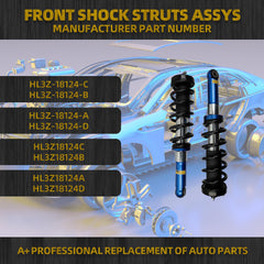HL3Z-18124-B Pair Front Shock Struts Assys compatible with Select Ford F-150 Models 2017-2024, Replaces# HL3Z-18124-C, HL3Z-18124-A, HL3Z-18124-D
