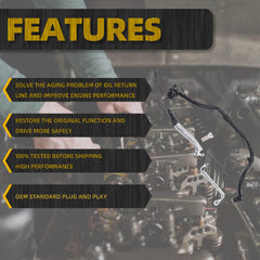 Turbo Oil Return Tube Pipe Compatible with 2011-2019 Chevy Cruze Sonic Trax Buick Encore 1.4L Engine Turbocharger Replace 55569839, 55592600, 25198546, 25193343, 55568267