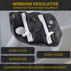 Front Right Passenger Side Power Window Regulator Compatible with Kia Optima 2014 2015 2.0L 2.4L Replaces 82481-2T510 82481-4C500 Without Motor