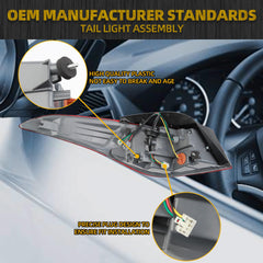 Tail light Compatible With 2011-2013 Hyundai Elantra Right Passeager Side (Halogen With Bulb) Rear Lamp Assembly Replace #924023Y000#HY2805119