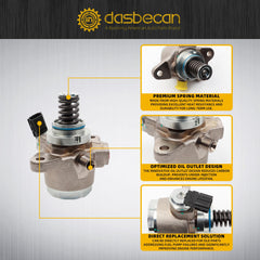 High Pressure Fuel Pump Compatible with Infiniti M37, M56, Q70, QX56, QX80 & Nissan Armada, NV, Titan 2011-2019 Replacement #16630-1LA0A 16630-1LA9A HPP0026