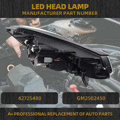 GM2502450 LED DRL Headlights Compatible with Chevrolet Chevy Trax 2017 18 19 20 21 2022 42725480 Driver Side Ledlights Front Bumper Light