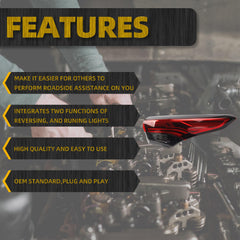 Right Passenger Side Tail Light Assembly Rear Lamp Compatible with 2020 2021 2022 2023 Toyota Highlander